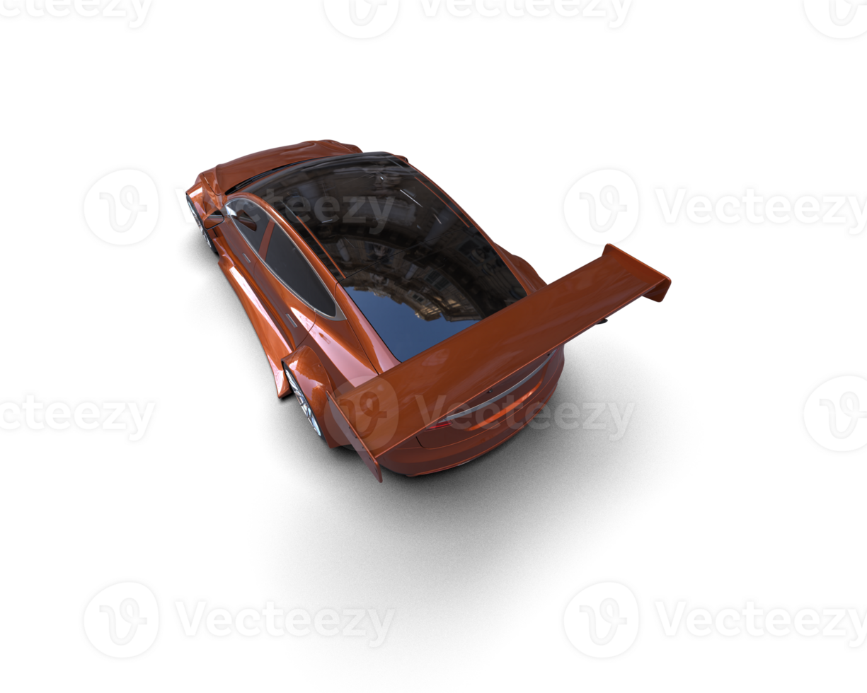 Realistic sport car isolated on background. 3d rendering - illustration png