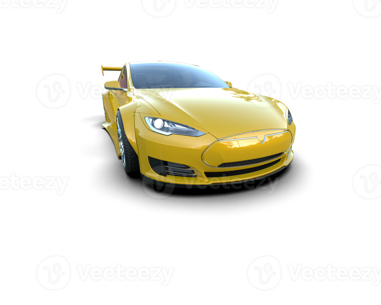 Realistic sport car isolated on background. 3d rendering - illustration png