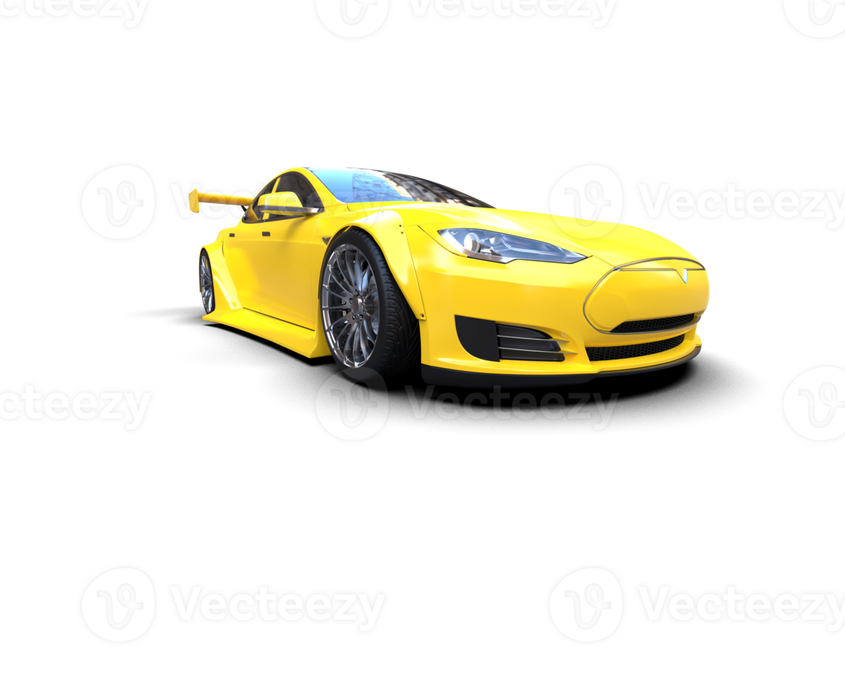 Realistic sport car isolated on background. 3d rendering - illustration png