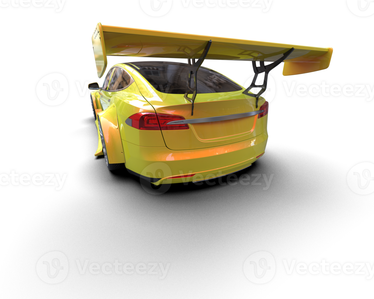 Realistic sport car isolated on background. 3d rendering - illustration png
