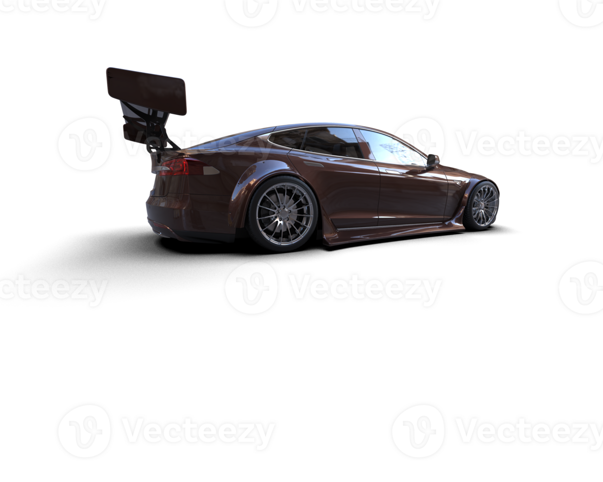 Realistic sport car isolated on background. 3d rendering - illustration png