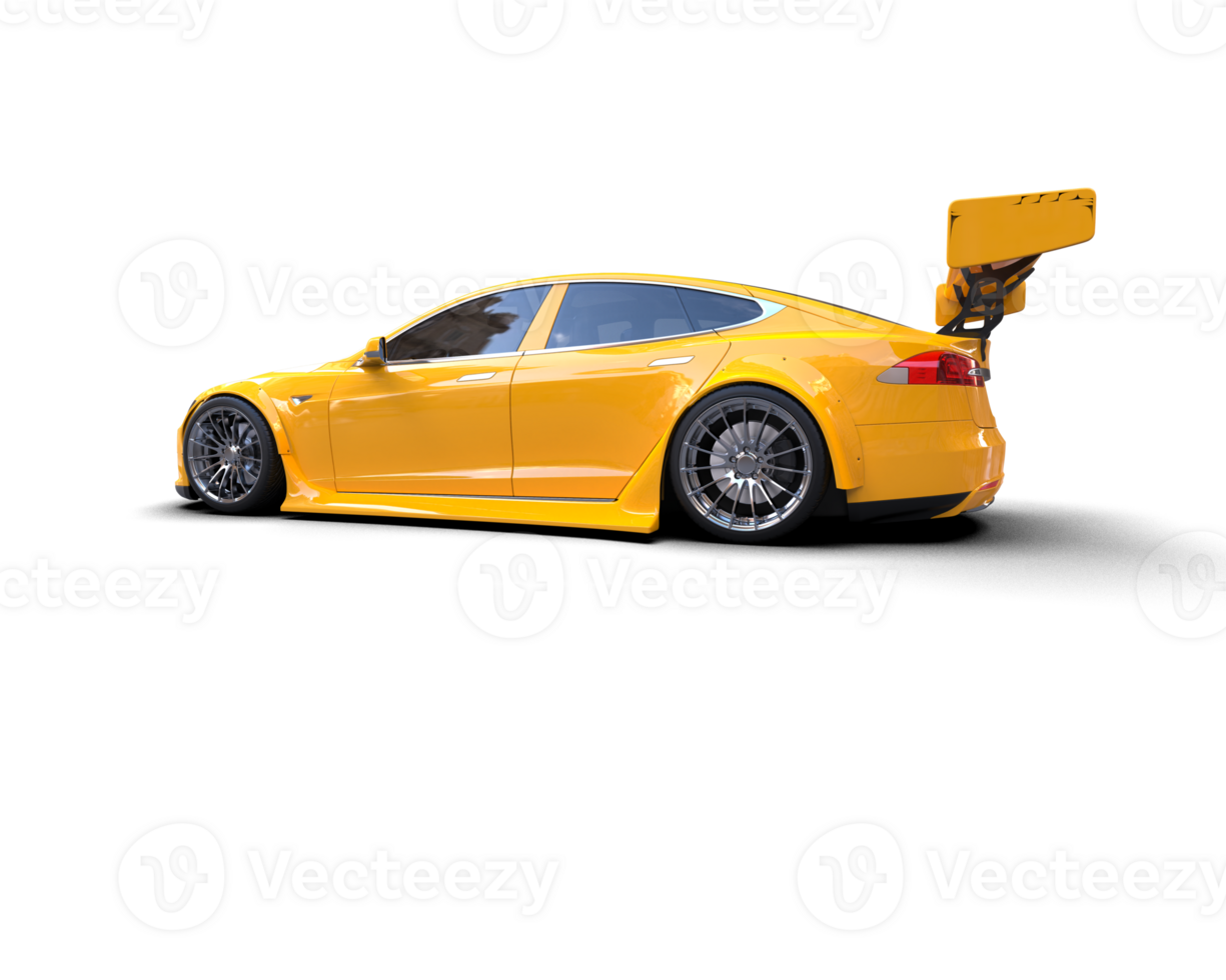 Realistic sport car isolated on background. 3d rendering - illustration png