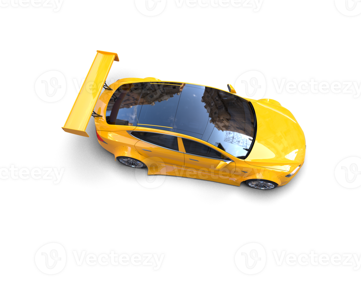 Realistic sport car isolated on background. 3d rendering - illustration png