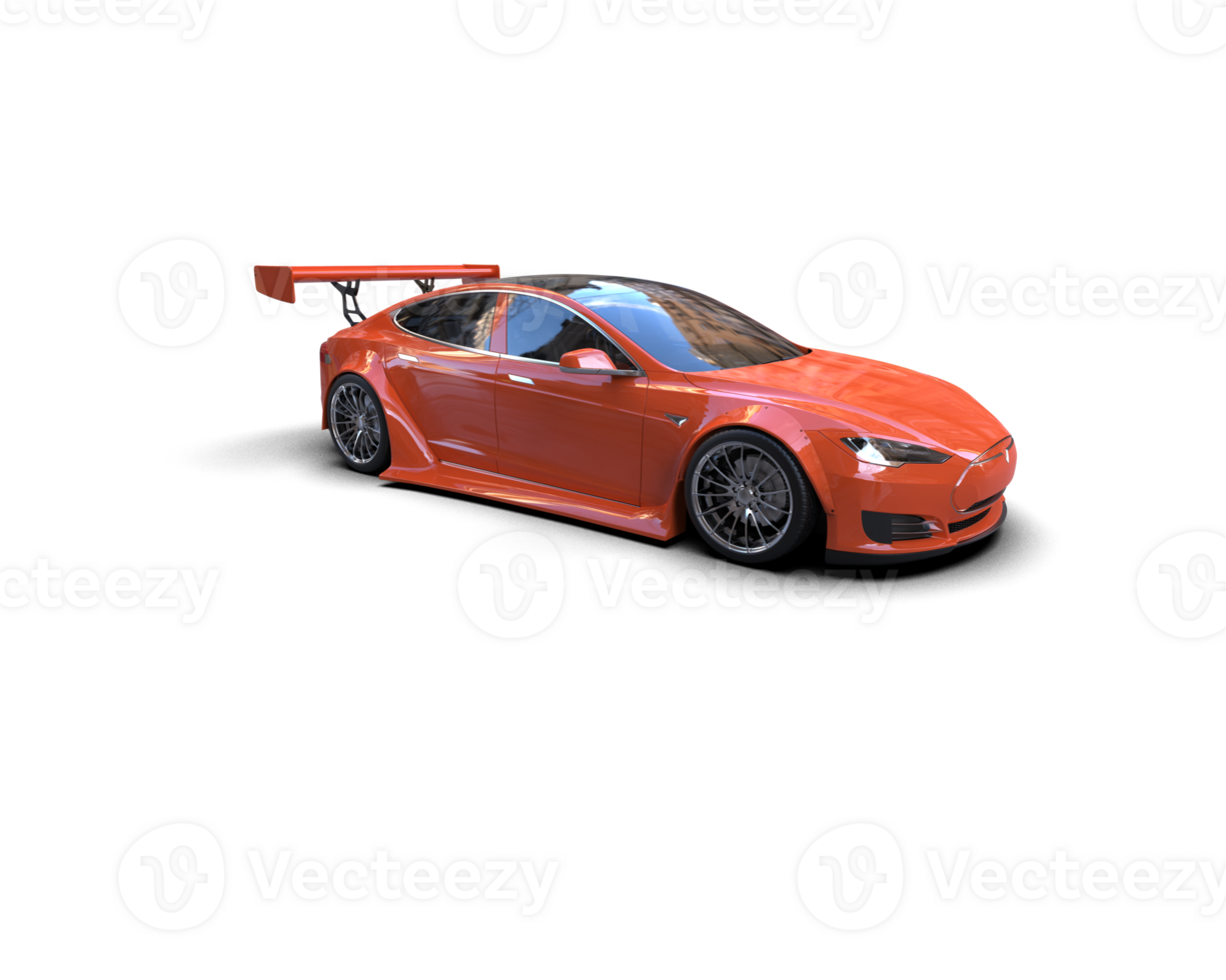 Realistic sport car isolated on background. 3d rendering - illustration png