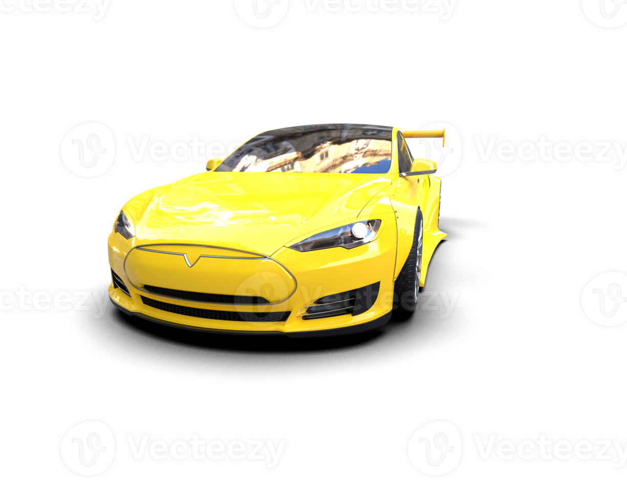 Realistic sport car isolated on background. 3d rendering - illustration png