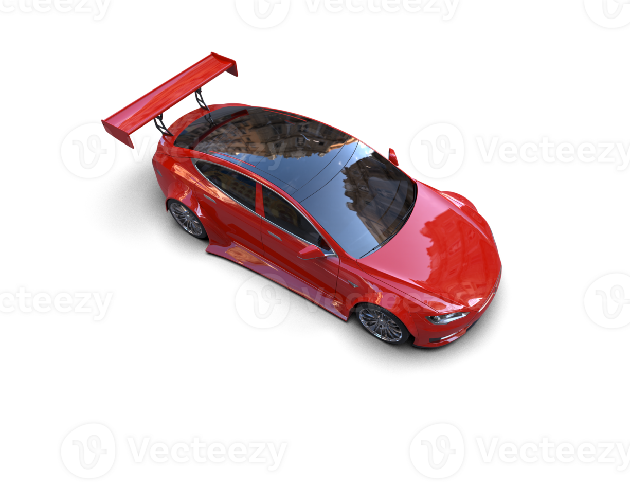 Realistic sport car isolated on background. 3d rendering - illustration png