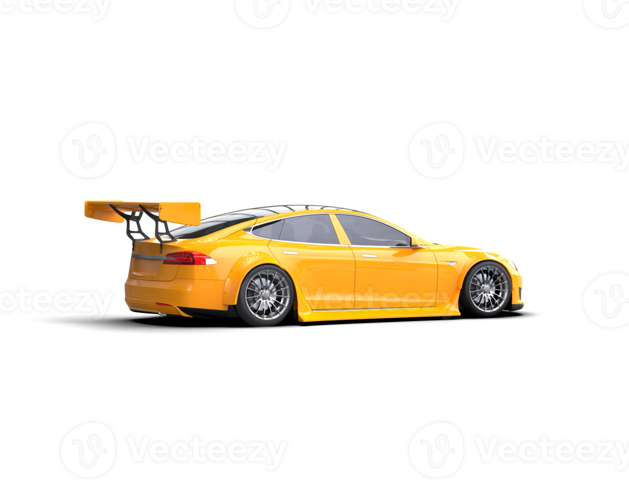 Realistic sport car isolated on background. 3d rendering - illustration png