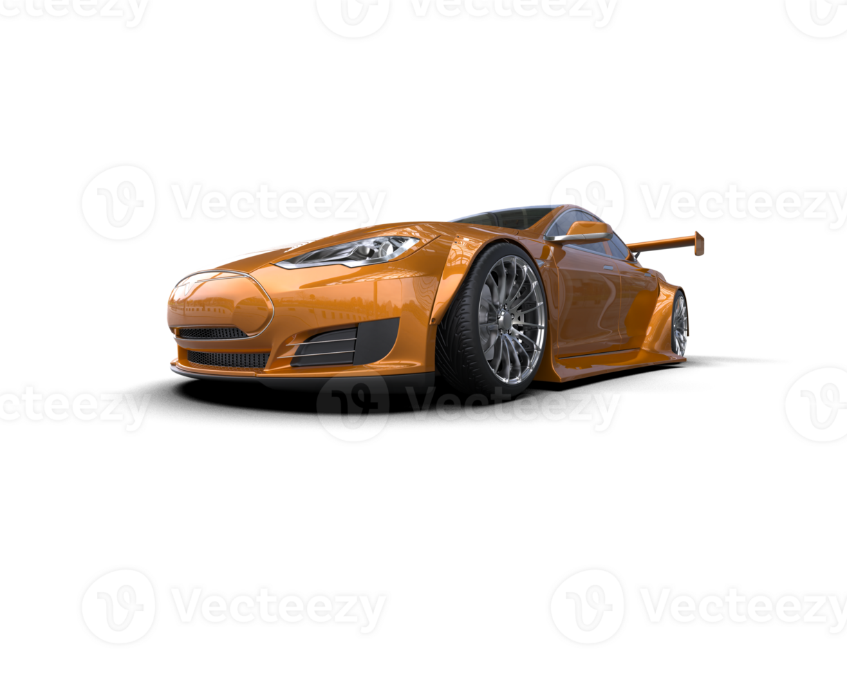 Realistic sport car isolated on background. 3d rendering - illustration png
