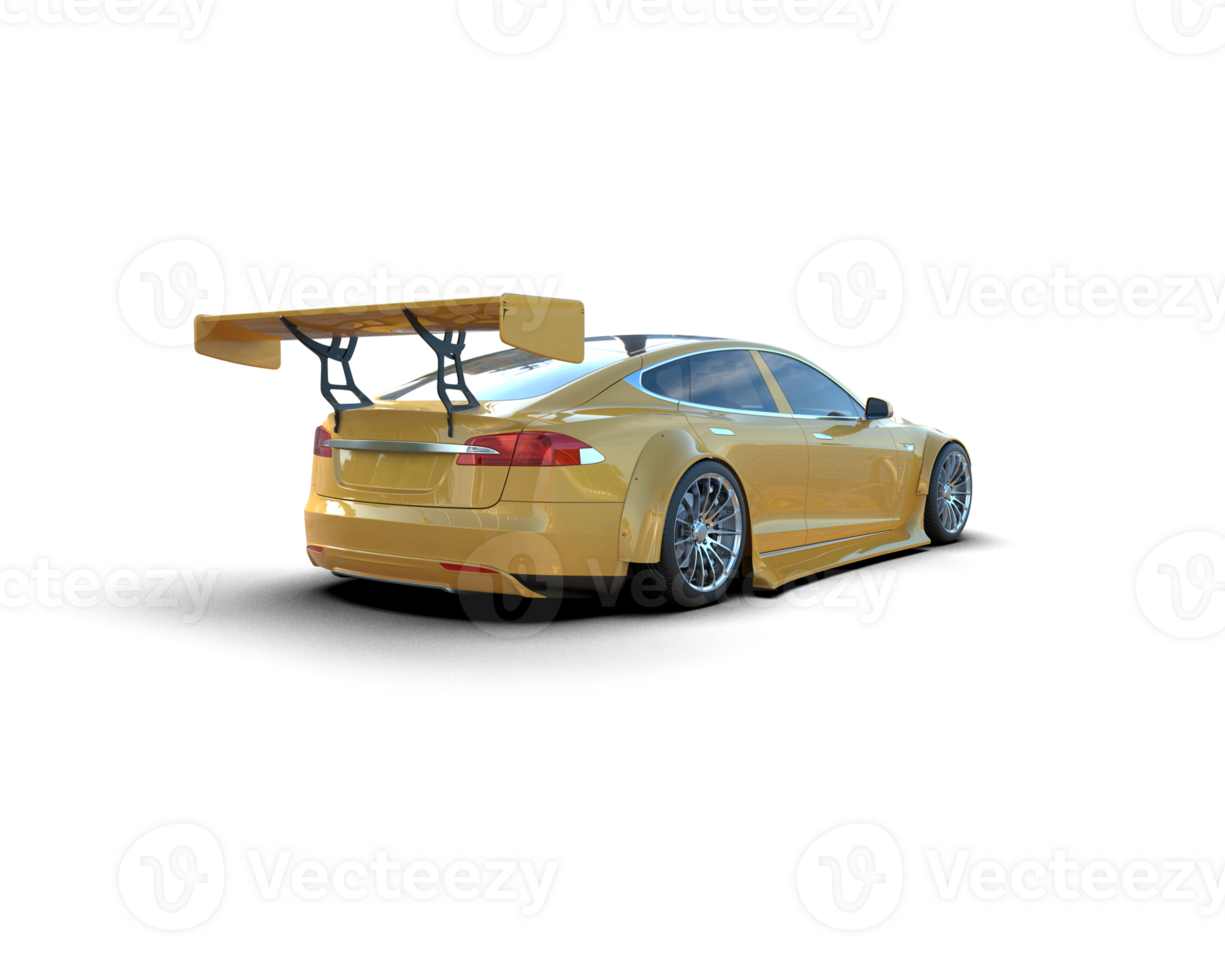 Realistic sport car isolated on background. 3d rendering - illustration png
