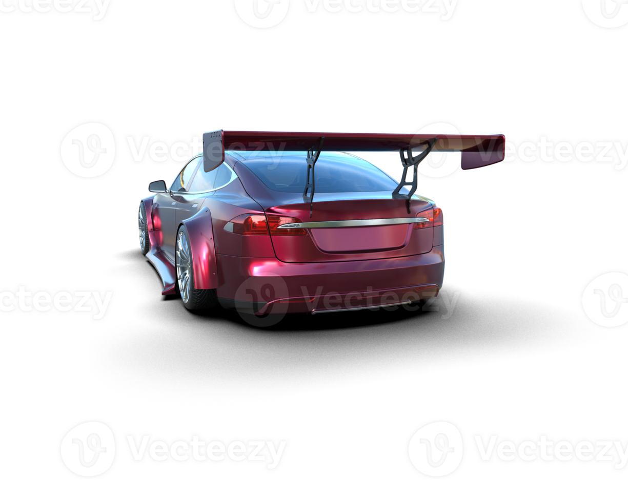 Realistic sport car isolated on background. 3d rendering - illustration png