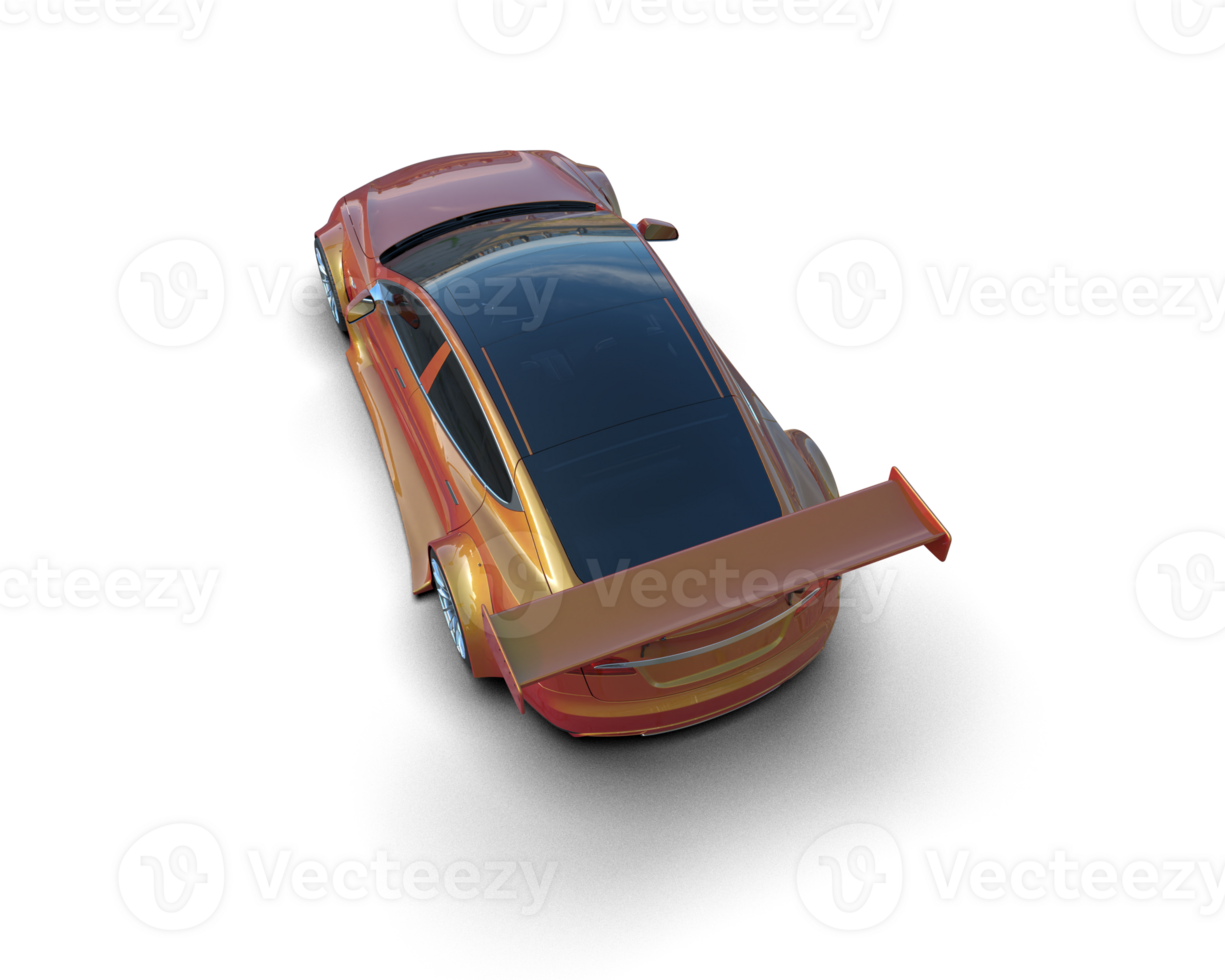 Realistic sport car isolated on background. 3d rendering - illustration png