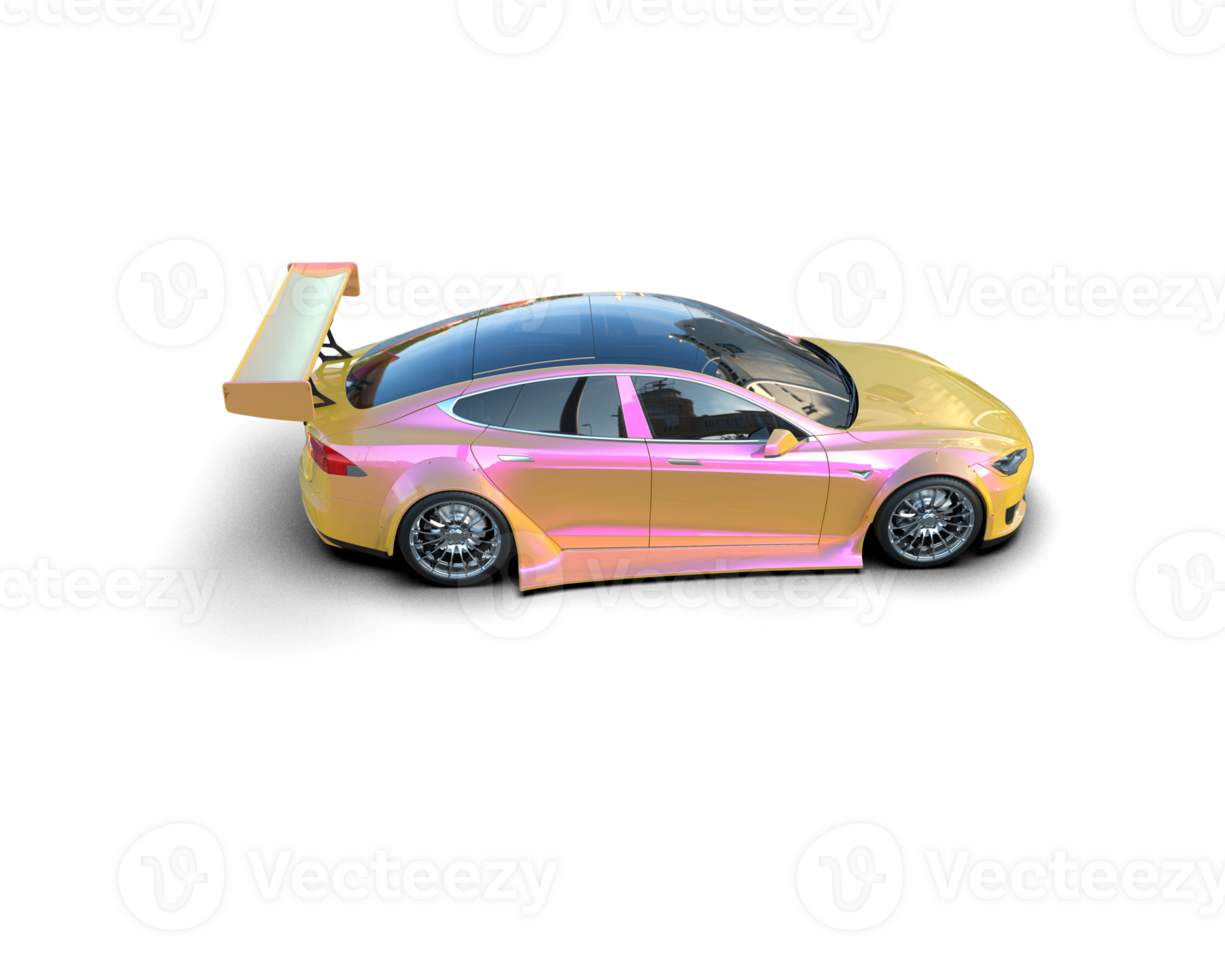 Realistic sport car isolated on background. 3d rendering - illustration png