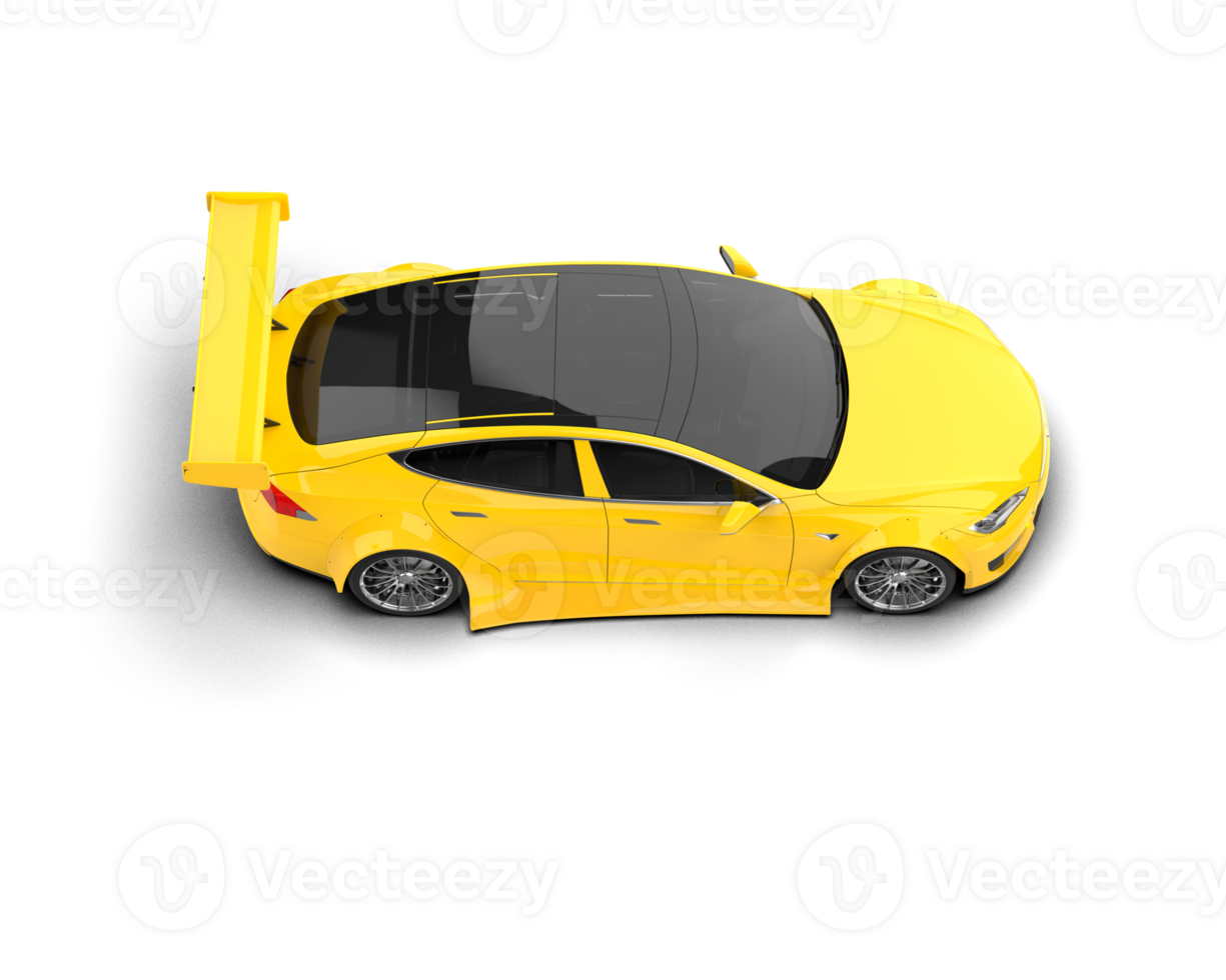 Realistic sport car isolated on background. 3d rendering - illustration png