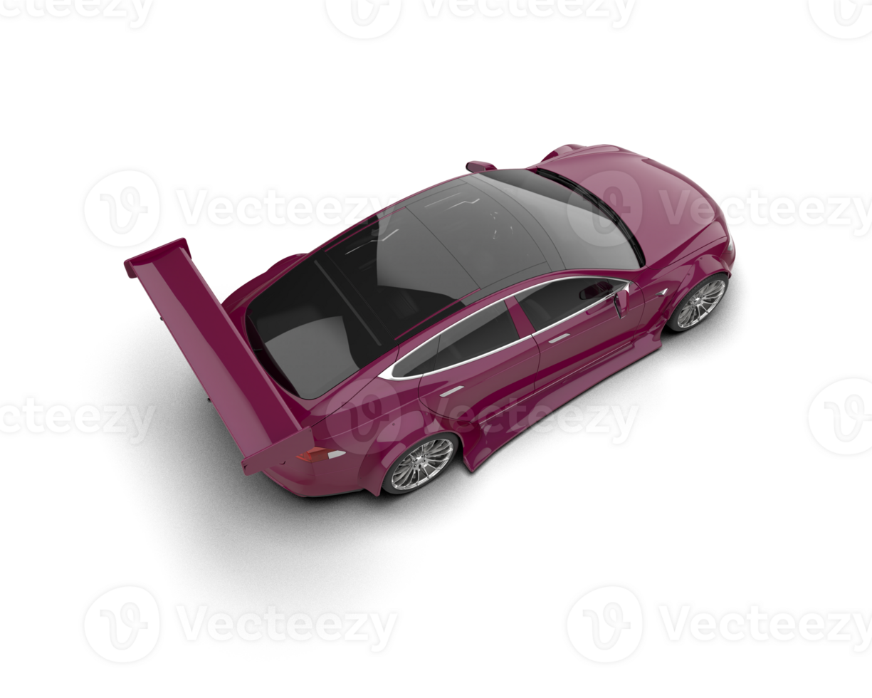 Realistic sport car isolated on background. 3d rendering - illustration png