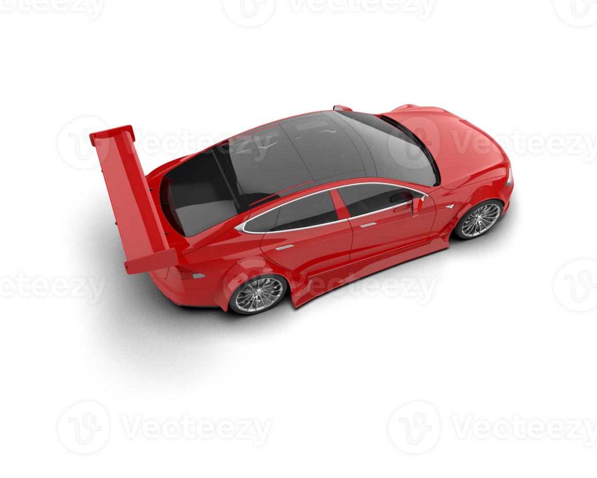 Realistic sport car isolated on background. 3d rendering - illustration png
