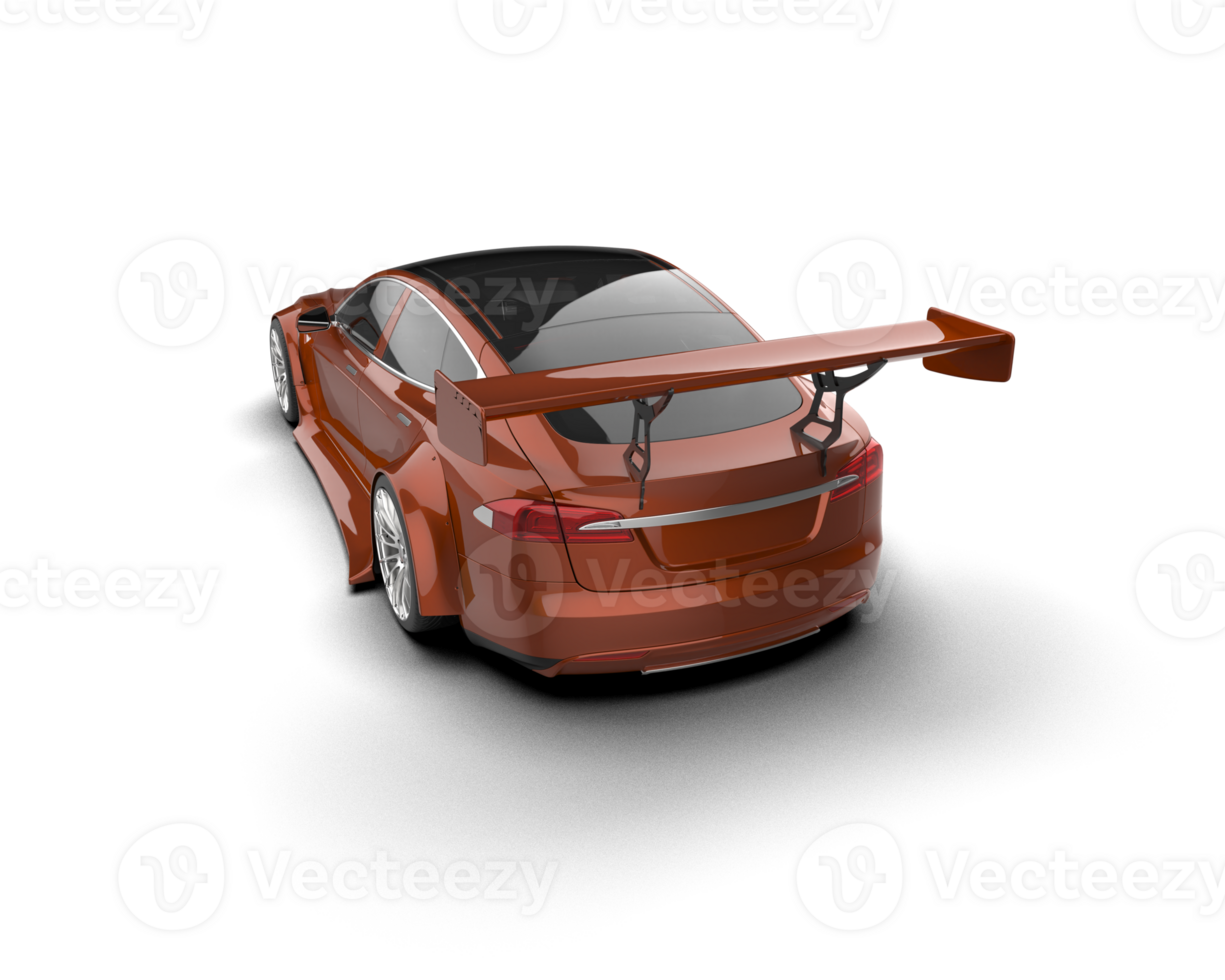 Realistic sport car isolated on background. 3d rendering - illustration png