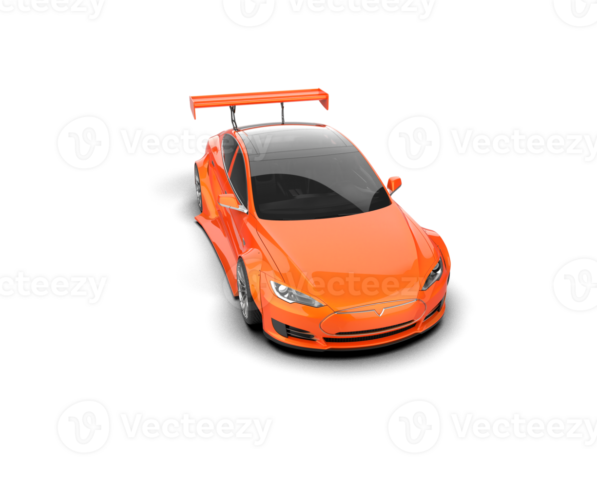 Realistic sport car isolated on background. 3d rendering - illustration png