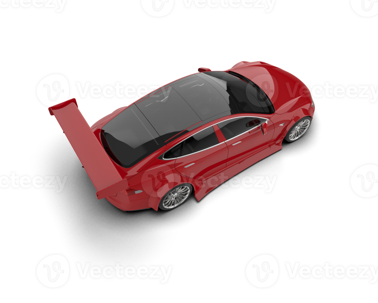 Realistic sport car isolated on background. 3d rendering - illustration png