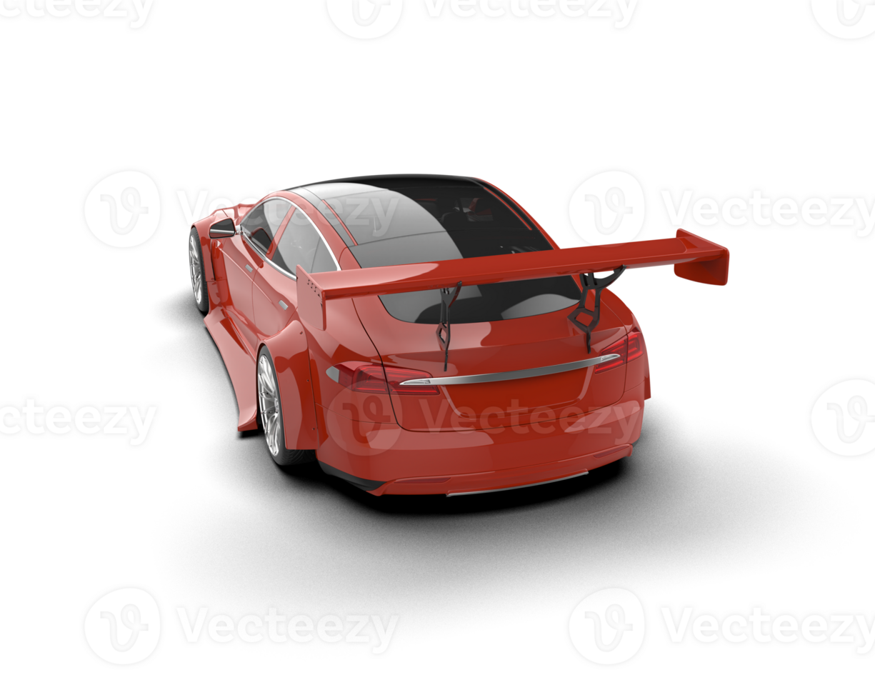 Realistic sport car isolated on background. 3d rendering - illustration png