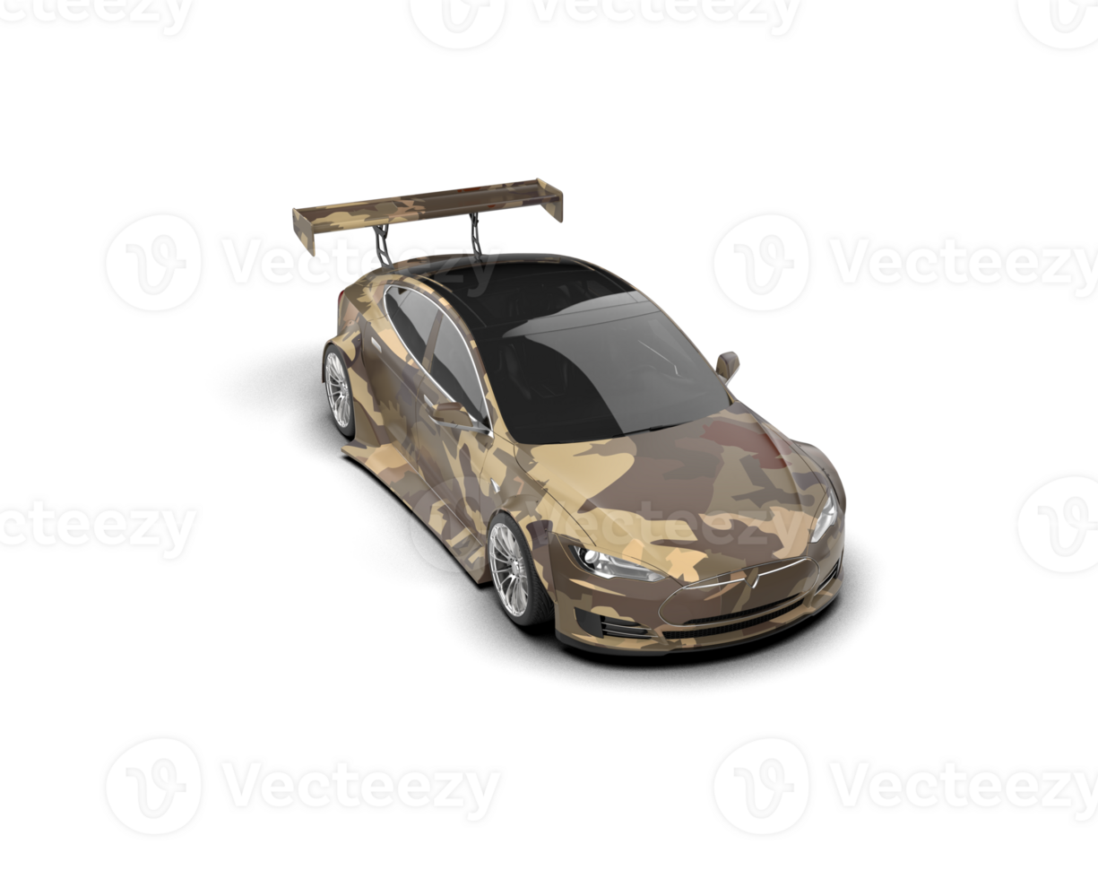 Realistic sport car isolated on background. 3d rendering - illustration png