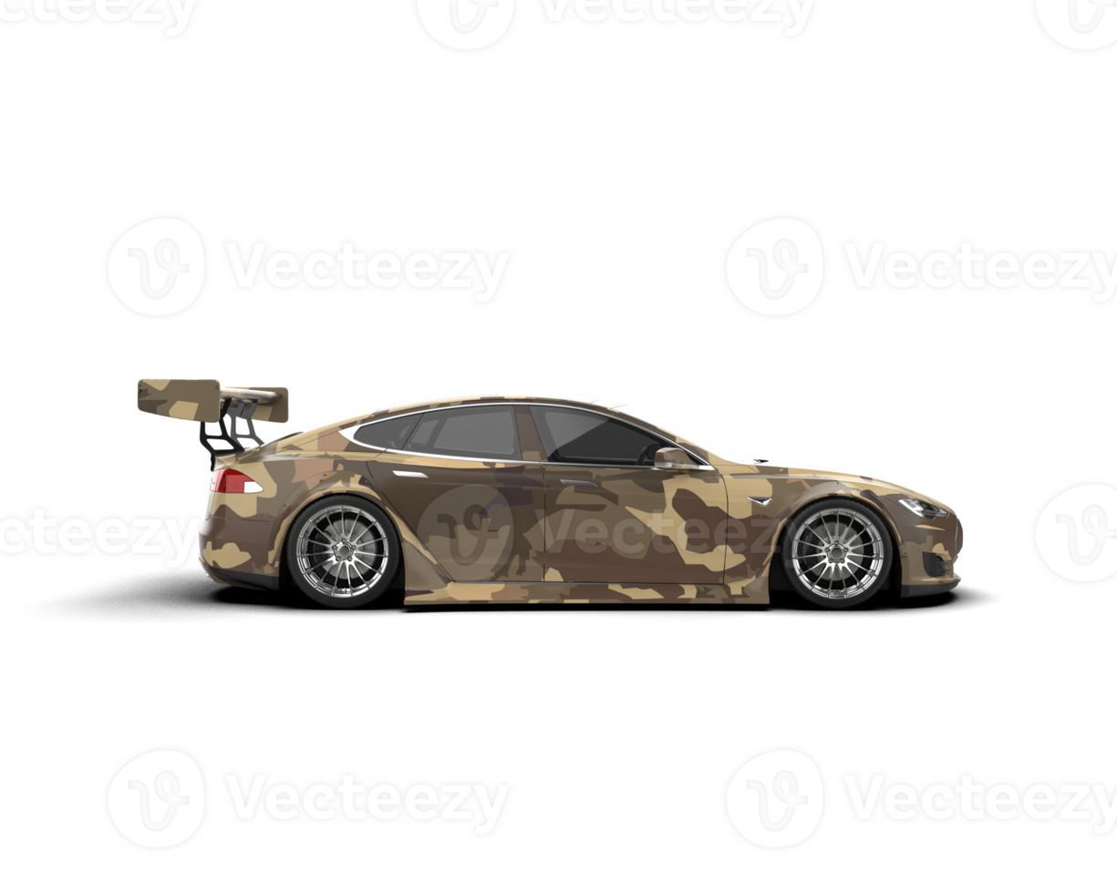 Realistic sport car isolated on background. 3d rendering - illustration png