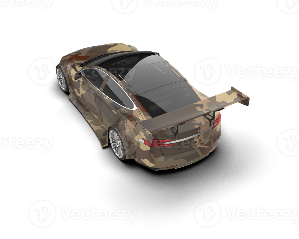 Realistic sport car isolated on background. 3d rendering - illustration png