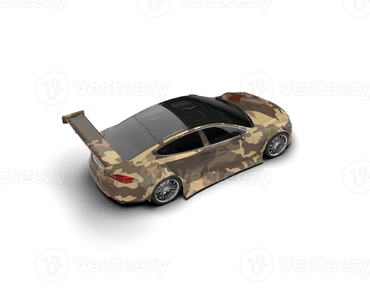 Realistic sport car isolated on background. 3d rendering - illustration png