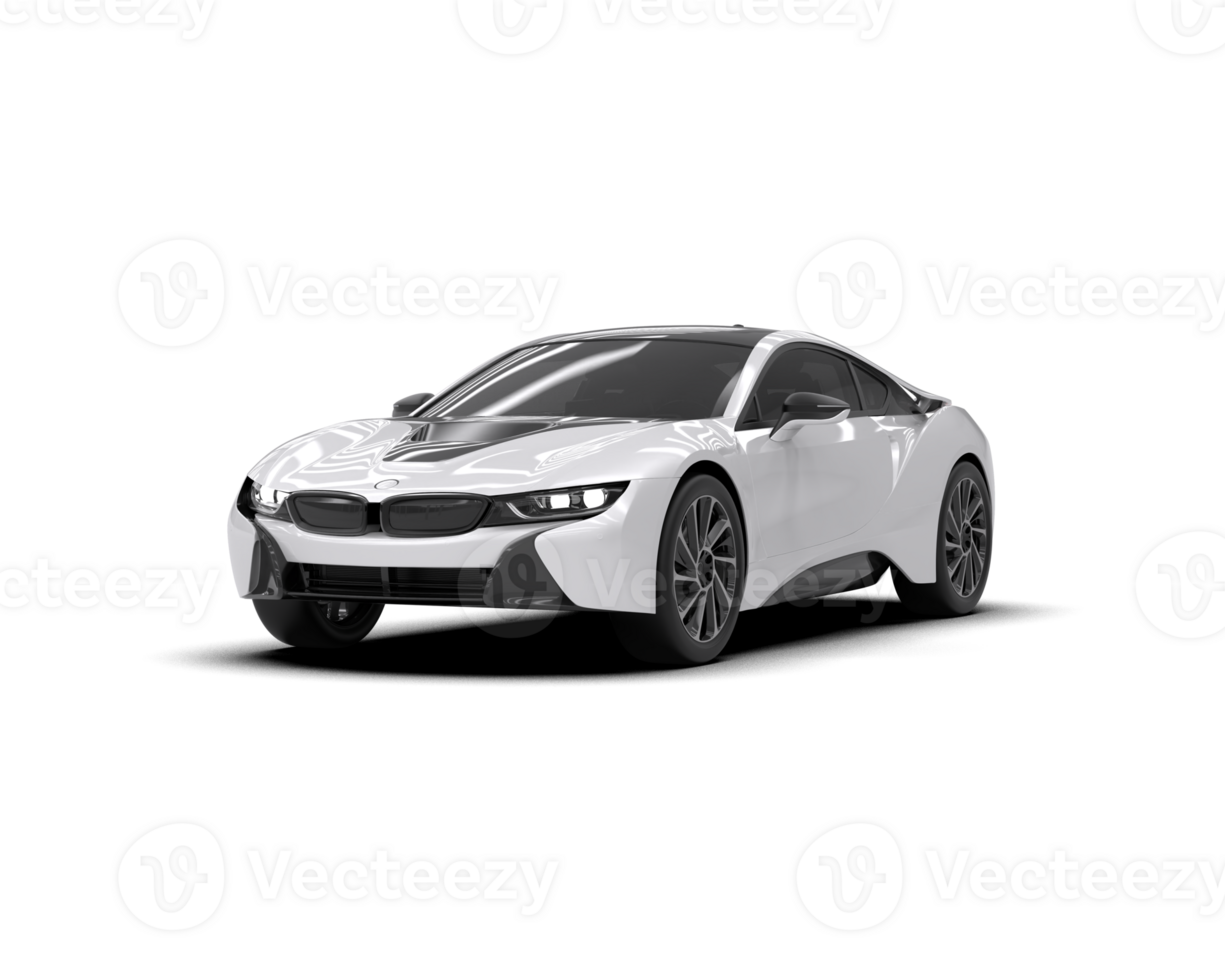 Realistic sport car isolated on background. 3d rendering - illustration png