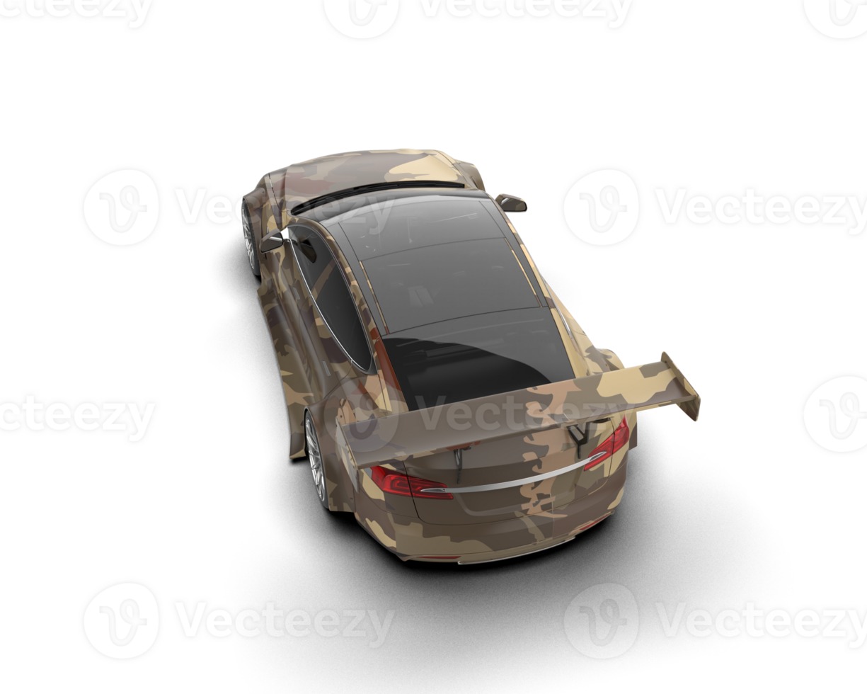 Realistic sport car isolated on background. 3d rendering - illustration png