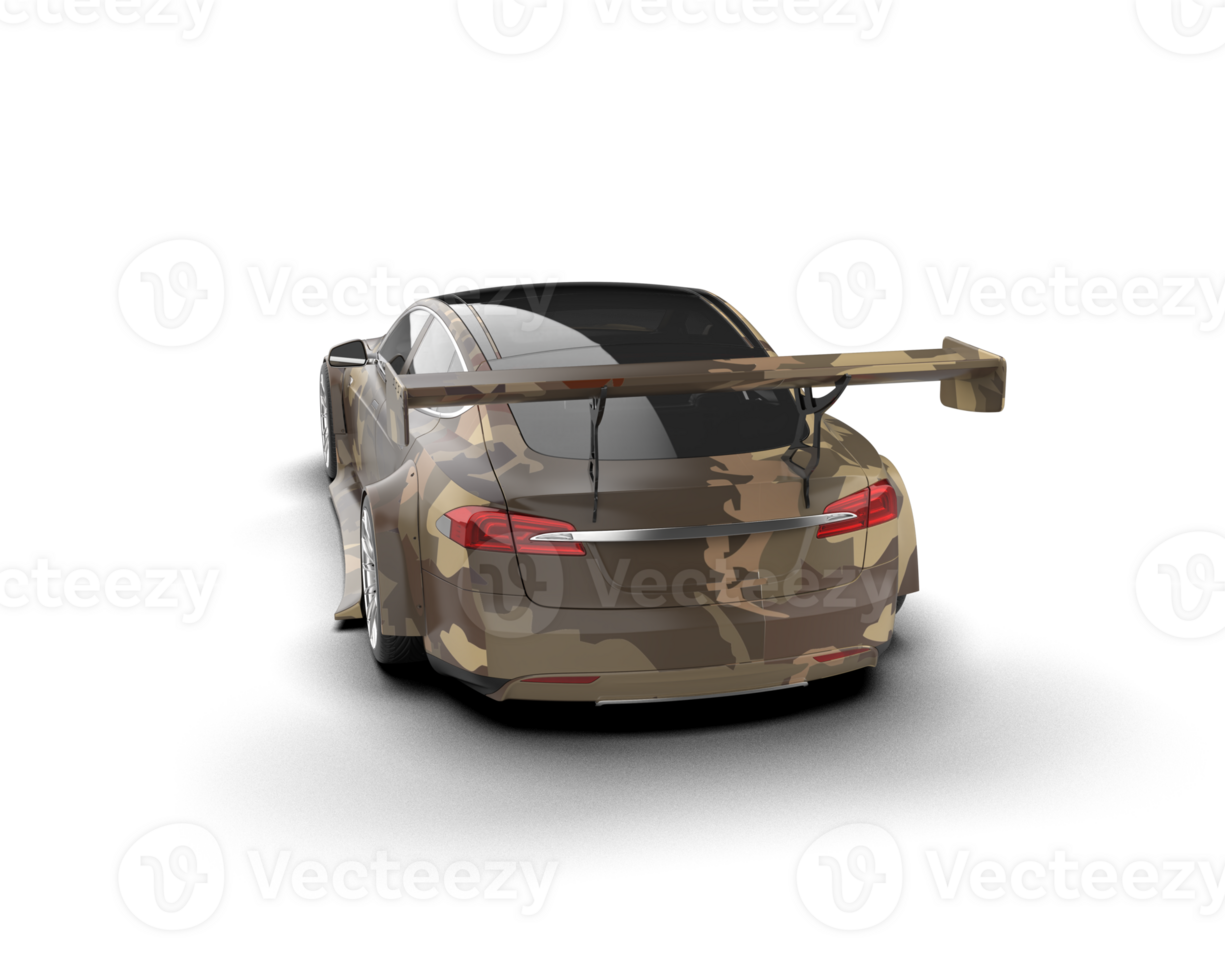 Realistic sport car isolated on background. 3d rendering - illustration png