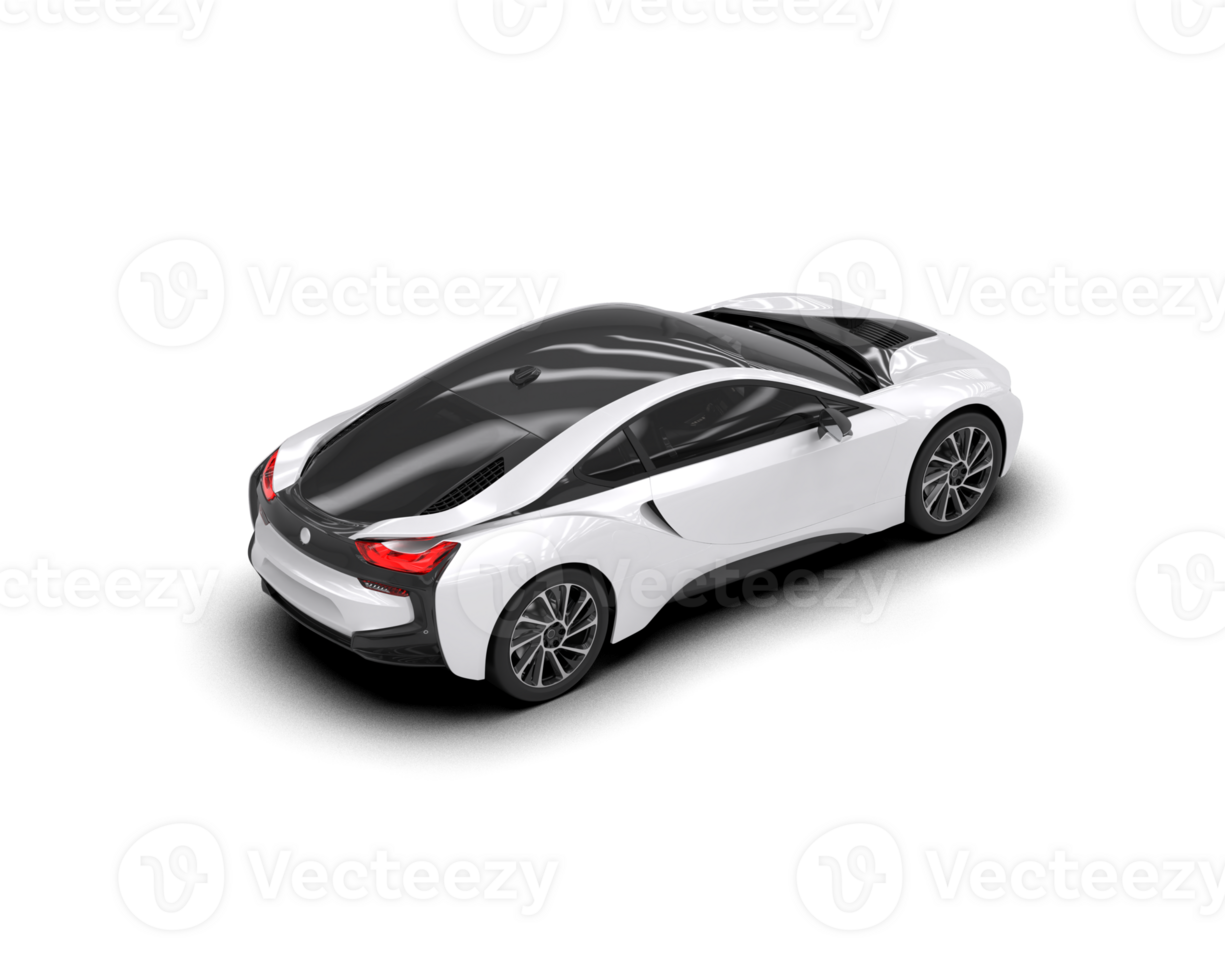Realistic sport car isolated on background. 3d rendering - illustration png