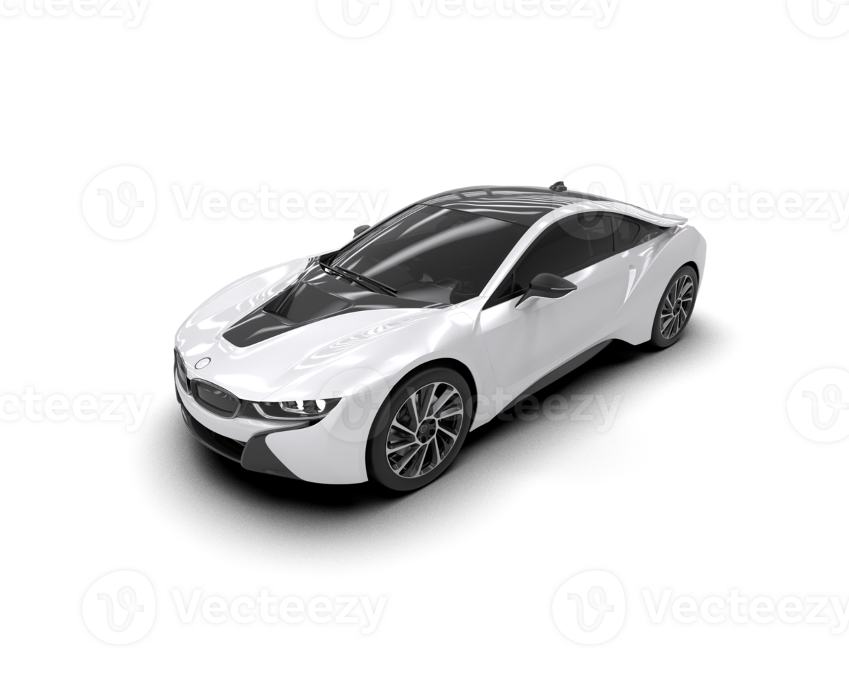 Realistic sport car isolated on background. 3d rendering - illustration png