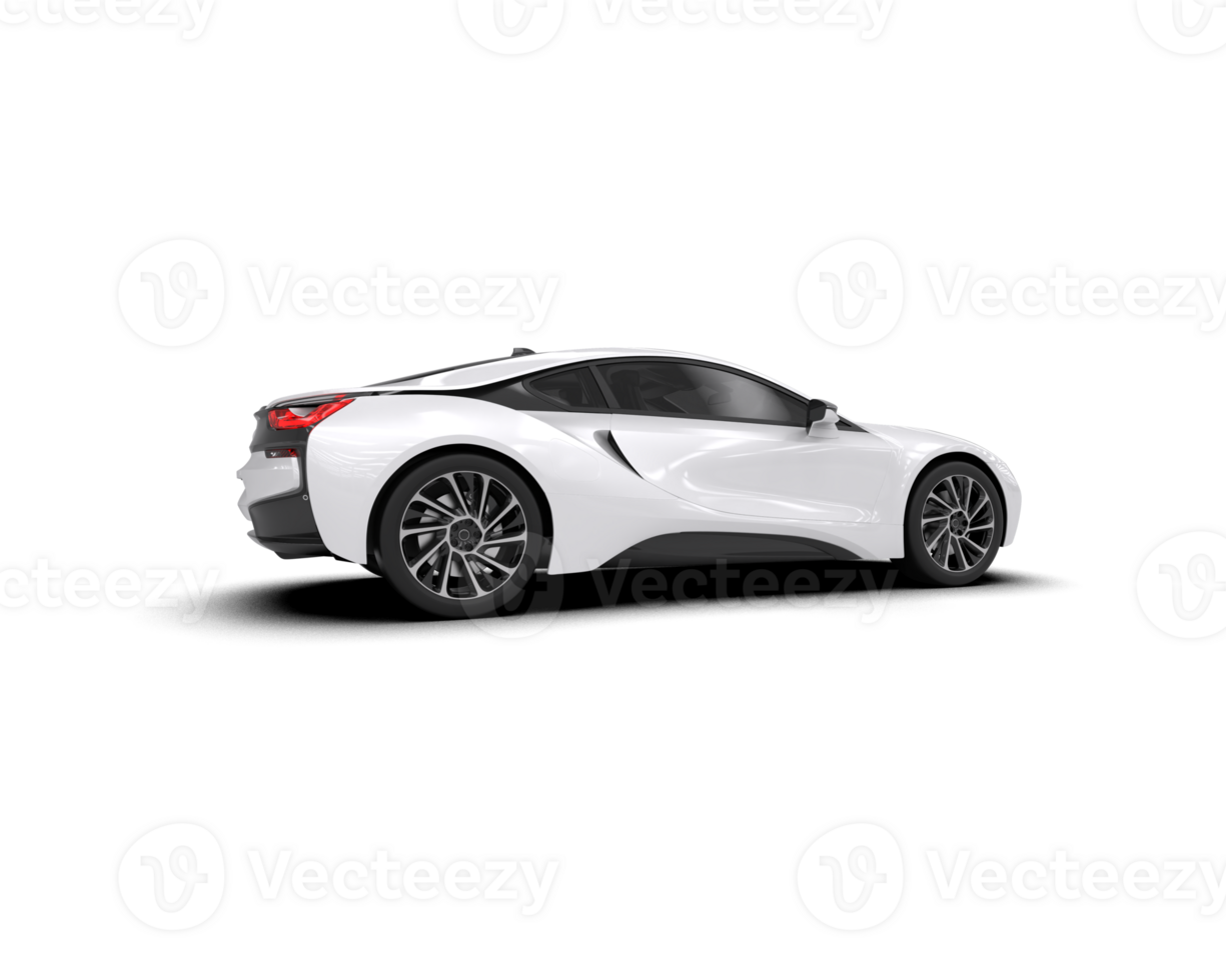 Realistic sport car isolated on background. 3d rendering - illustration png