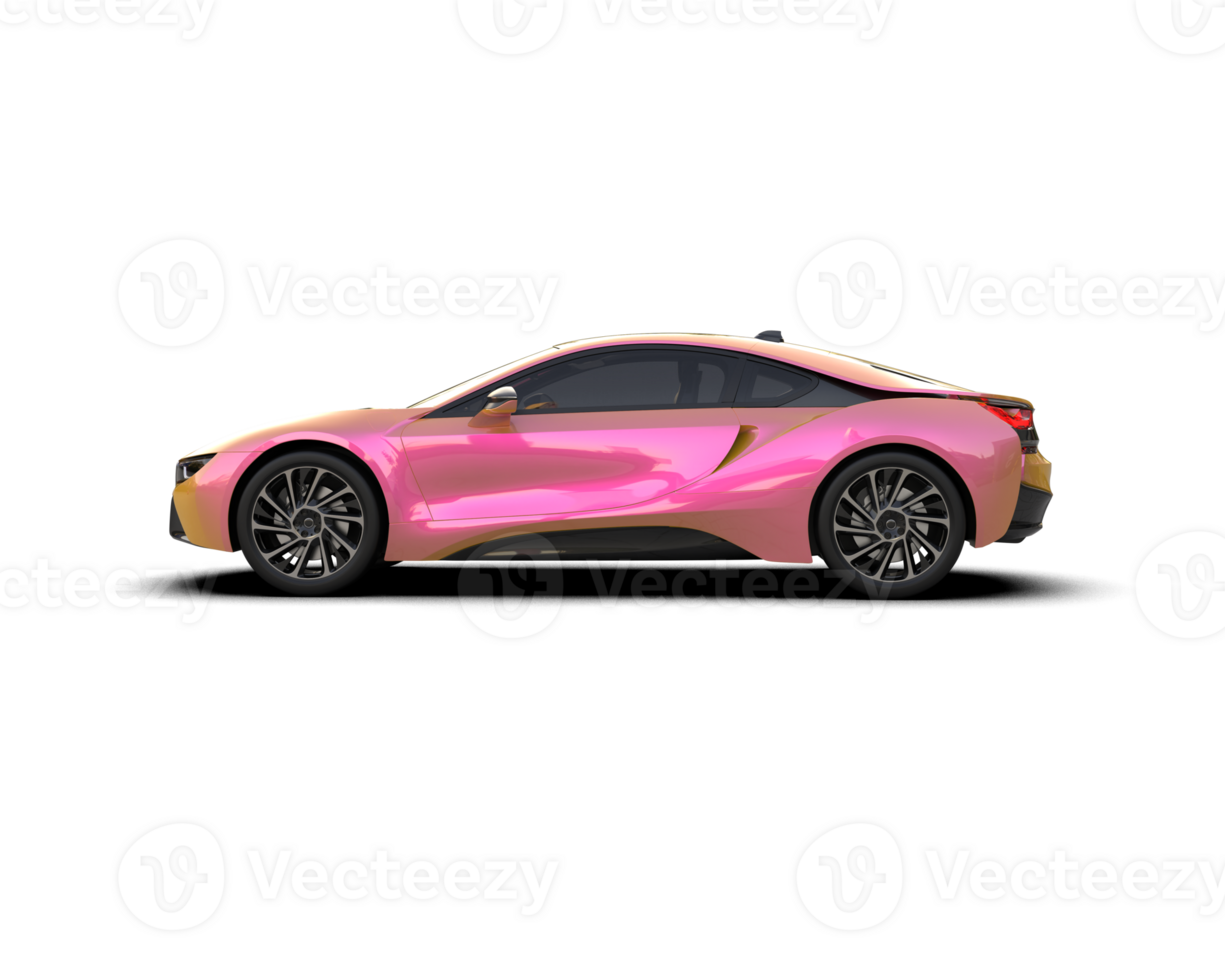 Realistic sport car isolated on background. 3d rendering - illustration png