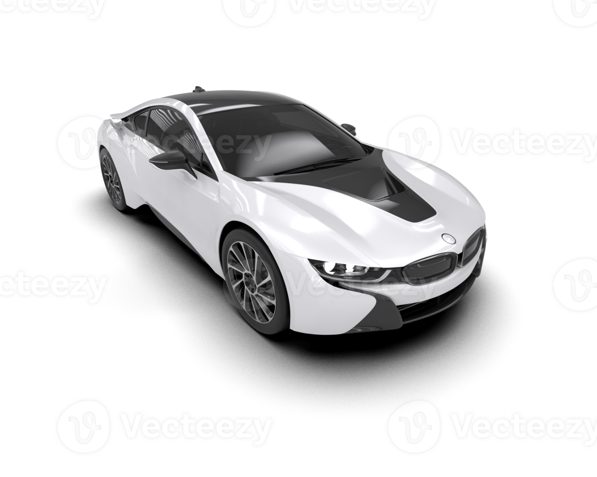 Realistic sport car isolated on background. 3d rendering - illustration png