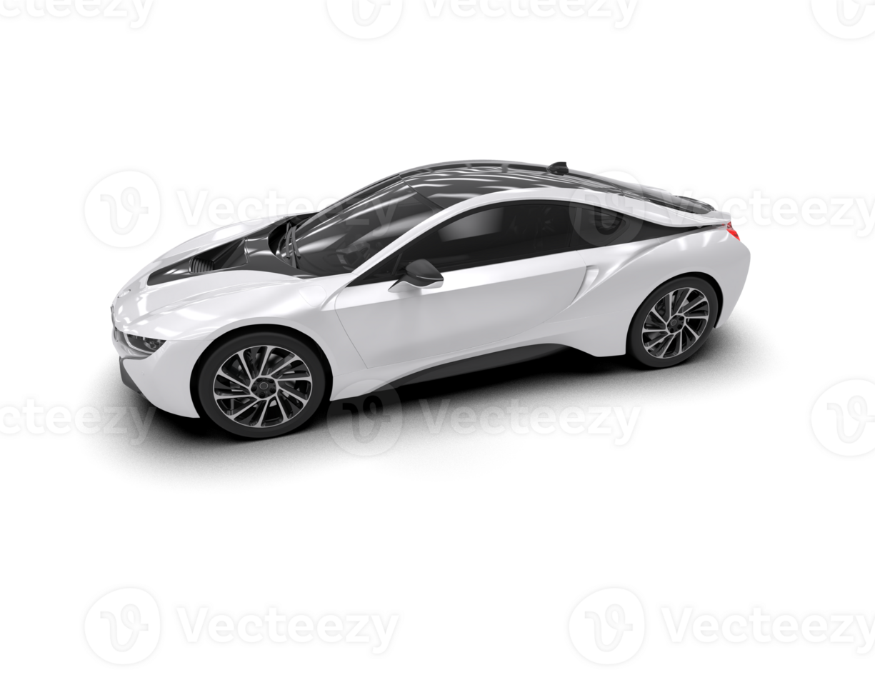 Realistic sport car isolated on background. 3d rendering - illustration png