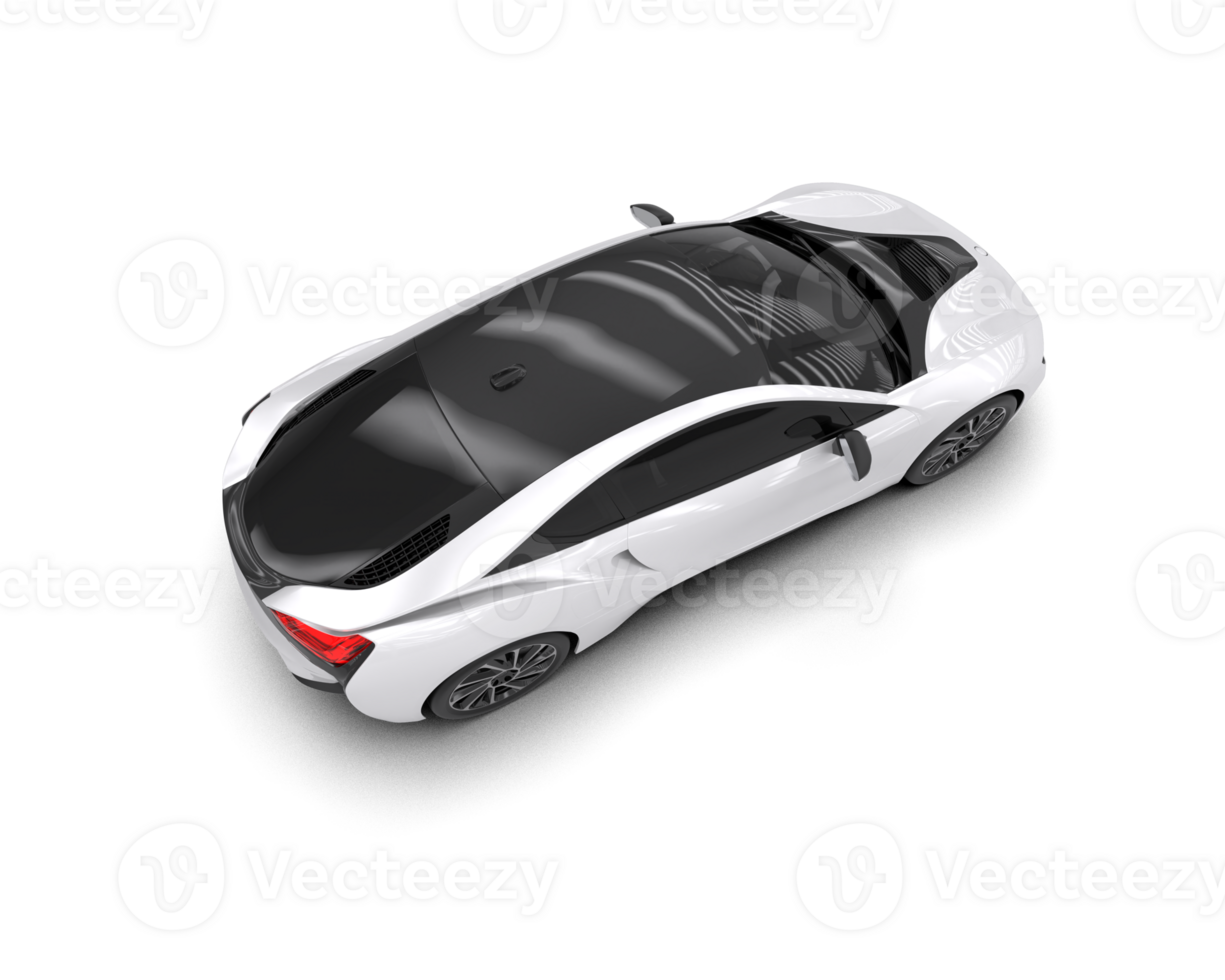 Realistic sport car isolated on background. 3d rendering - illustration png