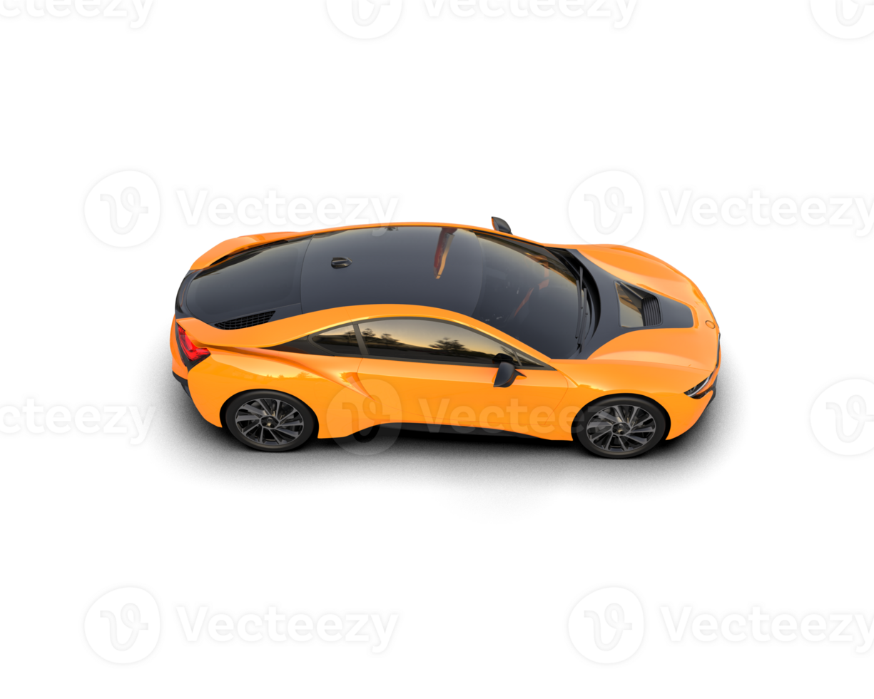 Realistic sport car isolated on background. 3d rendering - illustration png