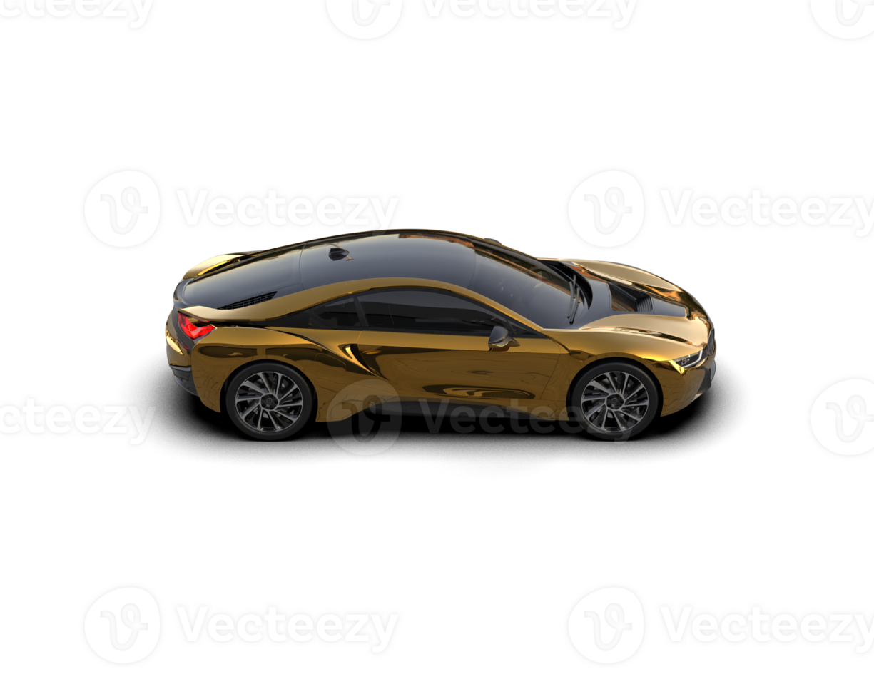Realistic sport car isolated on background. 3d rendering - illustration png