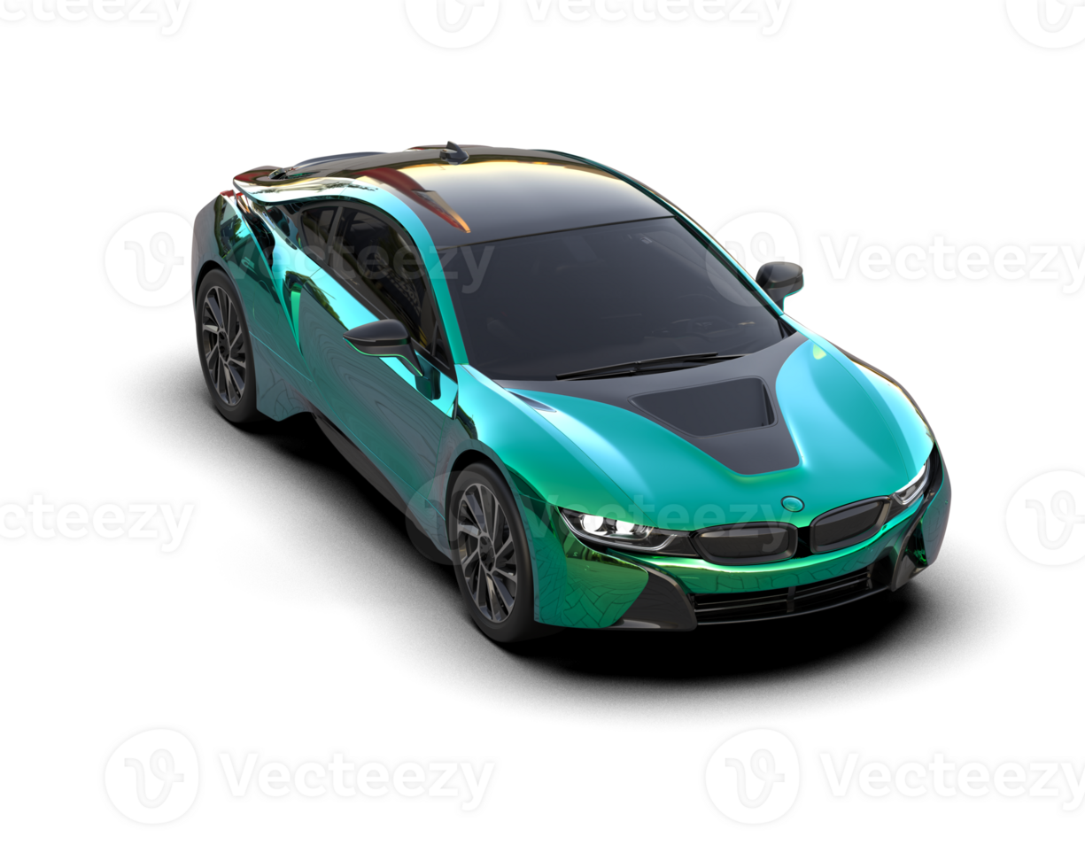 Realistic sport car isolated on background. 3d rendering - illustration png