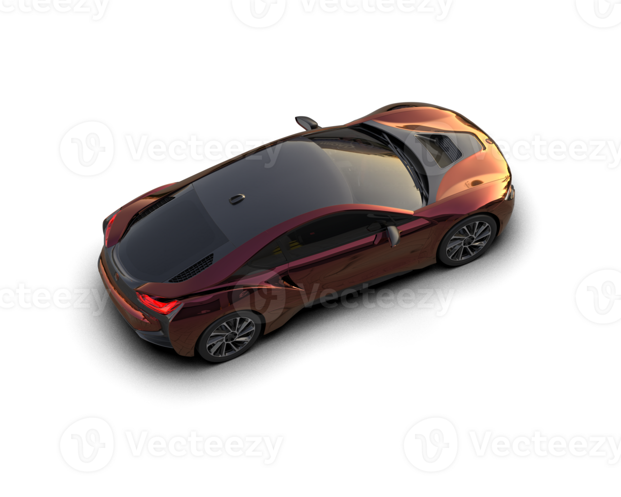 Realistic sport car isolated on background. 3d rendering - illustration png