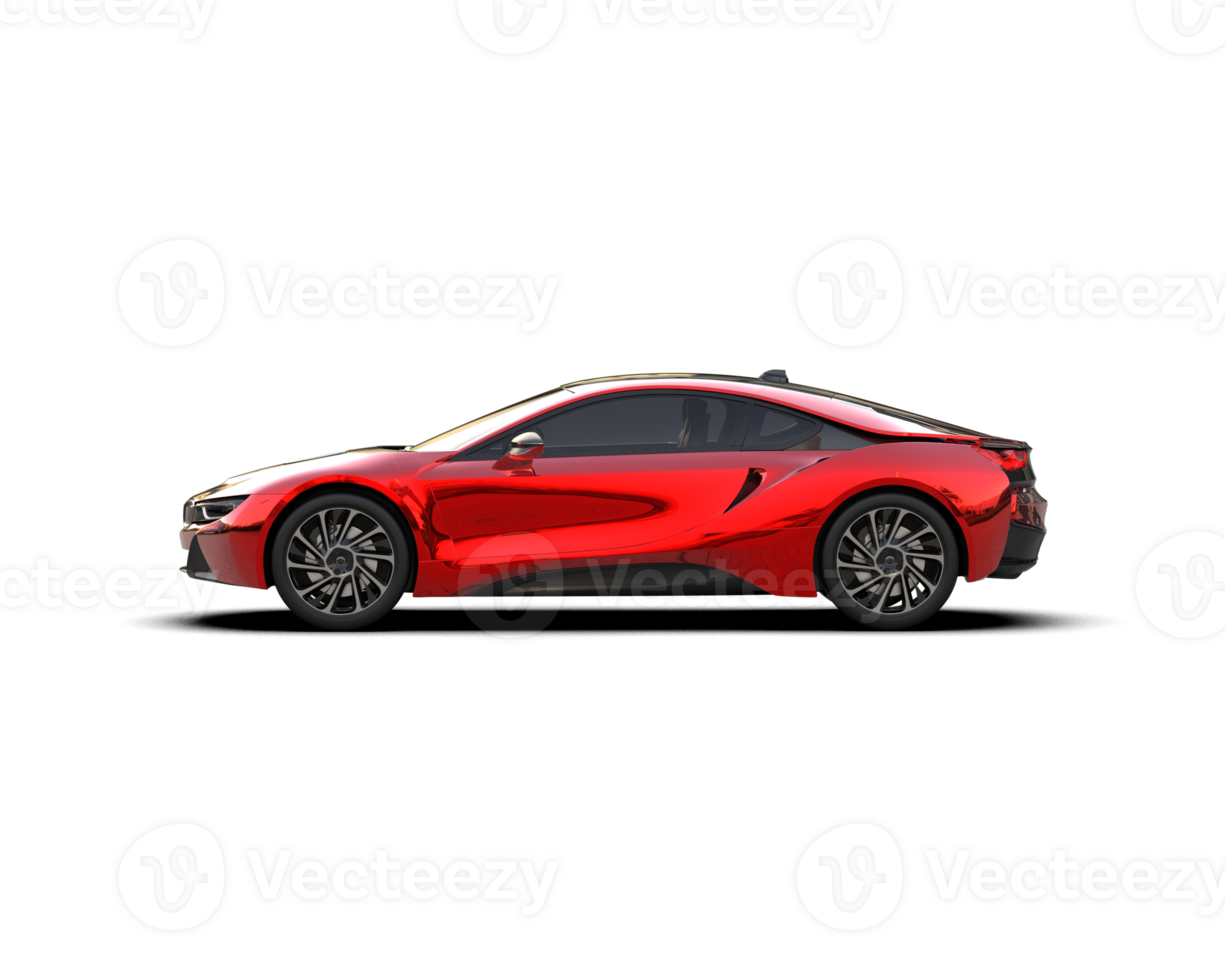 Realistic sport car isolated on background. 3d rendering - illustration png