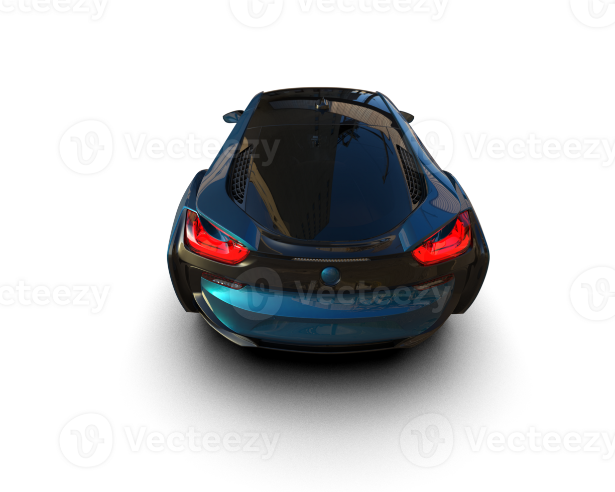 Realistic sport car isolated on background. 3d rendering - illustration png