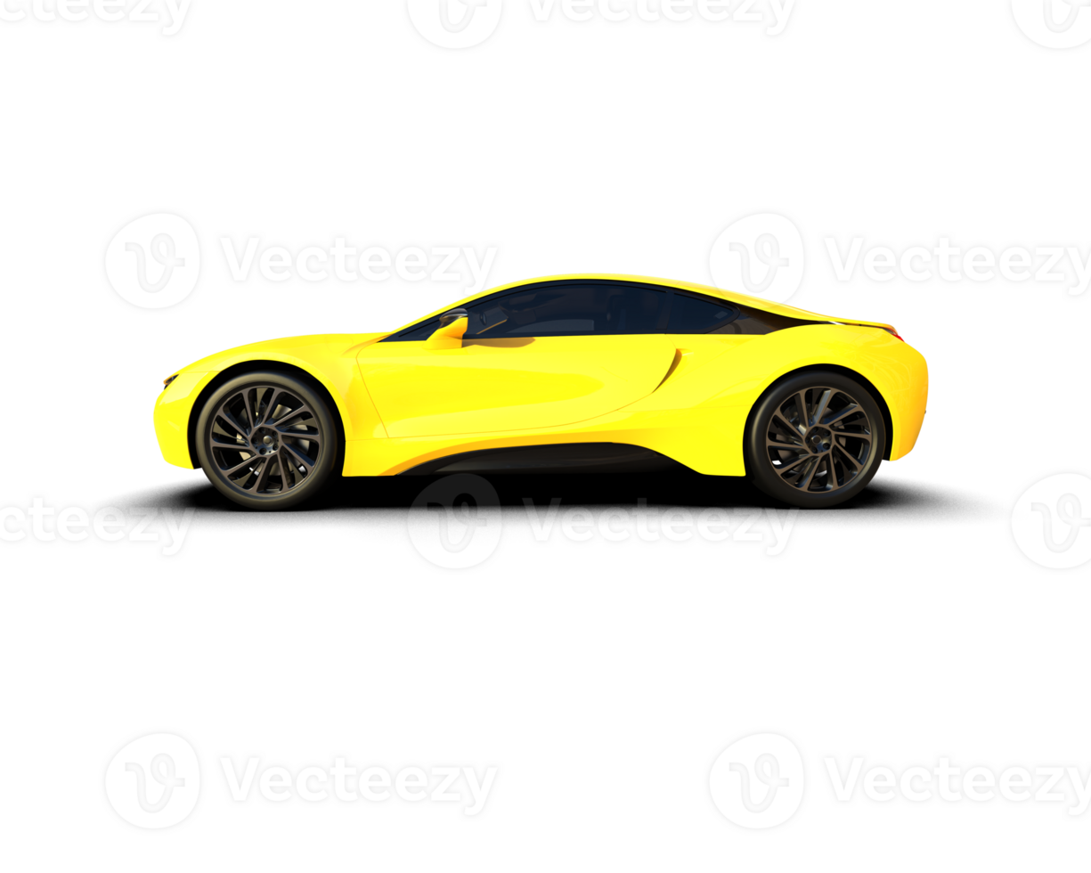Realistic sport car isolated on background. 3d rendering - illustration png