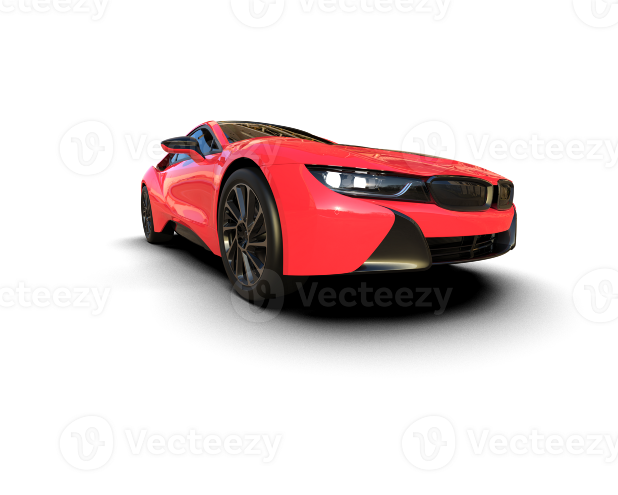 Realistic sport car isolated on background. 3d rendering - illustration png