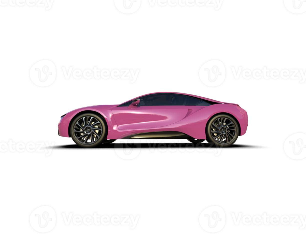 Realistic sport car isolated on background. 3d rendering - illustration png