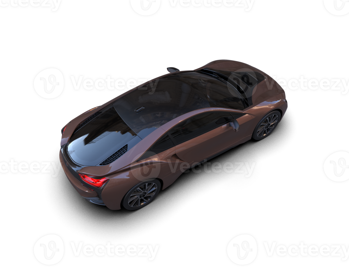 Realistic sport car isolated on background. 3d rendering - illustration png