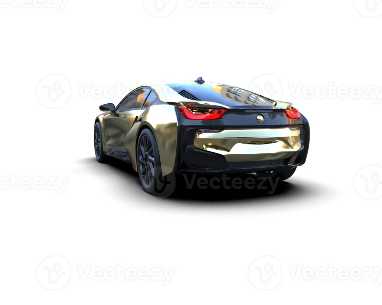 Realistic sport car isolated on background. 3d rendering - illustration png