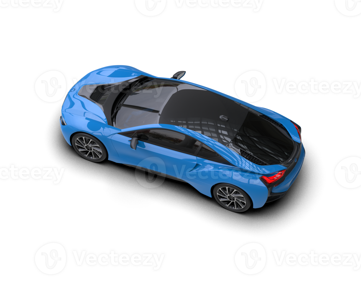 Realistic sport car isolated on background. 3d rendering - illustration png