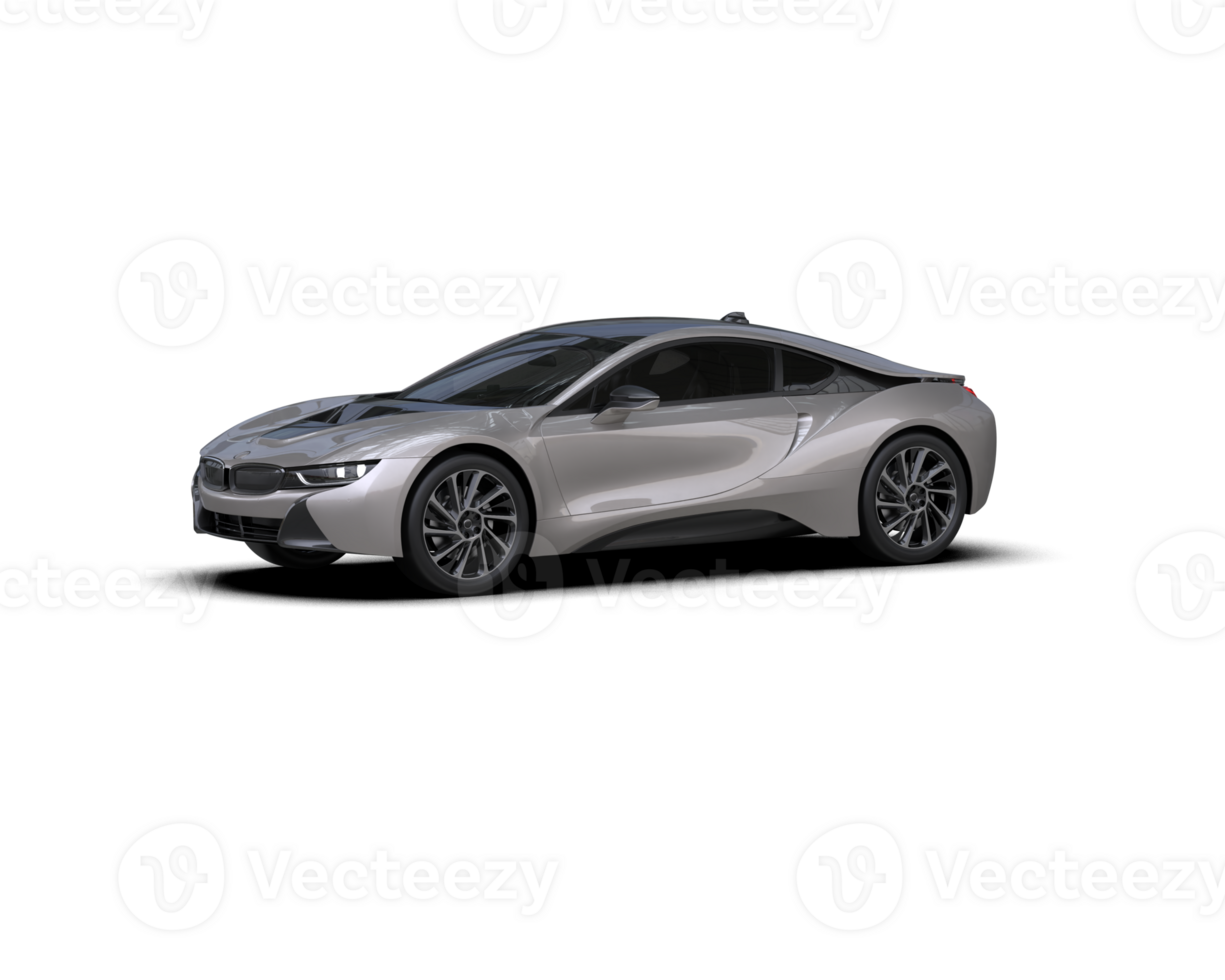 Realistic sport car isolated on background. 3d rendering - illustration png
